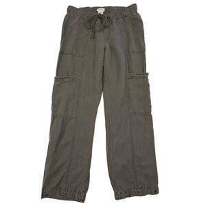 Nicole Miller Linen Drawstring Pants Women's XS